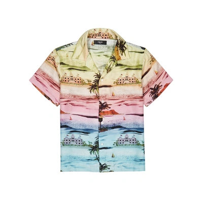 Shop Amiri Degradé Printed Silk Shirt