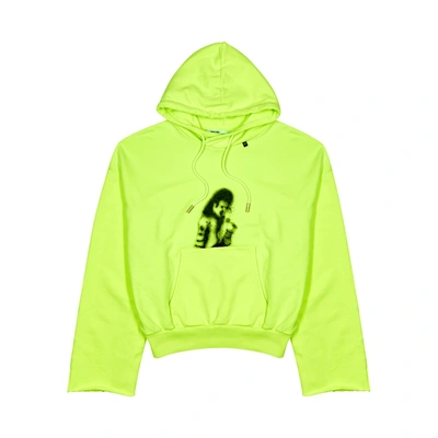 Shop Off-white Mj Neon Yellow Cotton Sweatshirt