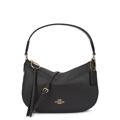 Shop Coach Sutton Black Leather Top Handle Bag