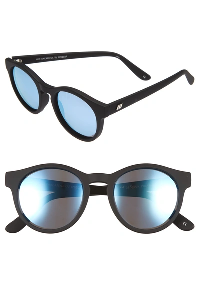 Shop Le Specs Hey Macarena 51mm Polarized Retro Sunglasses - Black Rubber