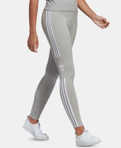 Shop Adidas Originals Women's Trefoil Leggings In Medium Grey