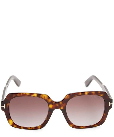 Shop Tom Ford Autumn Rectangle Sunglasses In Brown