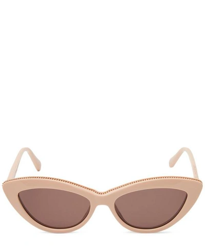 Shop Stella Mccartney Chain Cat-eye Sunglasses In Pink