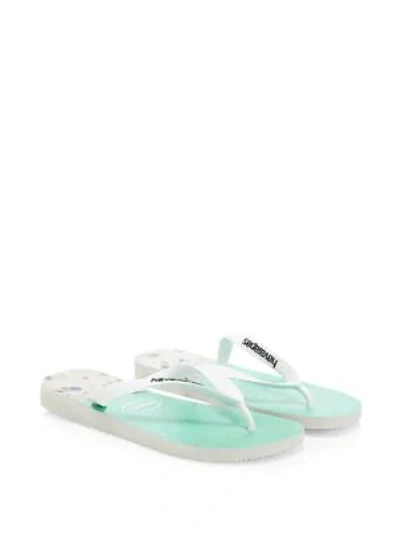 Shop Havaianas Hype Thong Flip Flops In White Wave