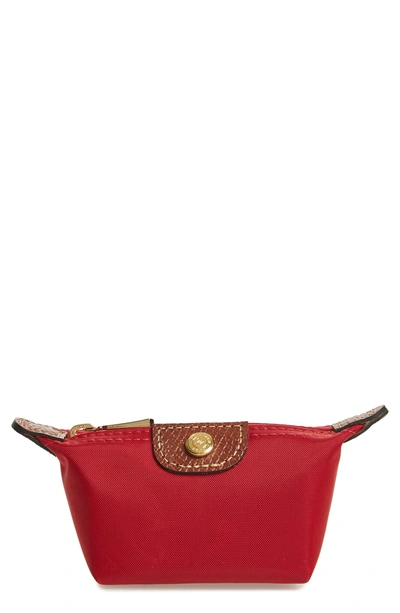 Shop Longchamp 'le Pliage' Coin Purse In Red