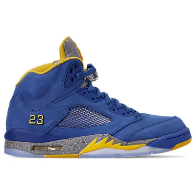 Shop Nike Men's Air Jordan Retro 5 Laney Jsp Basketball Shoes In Blue