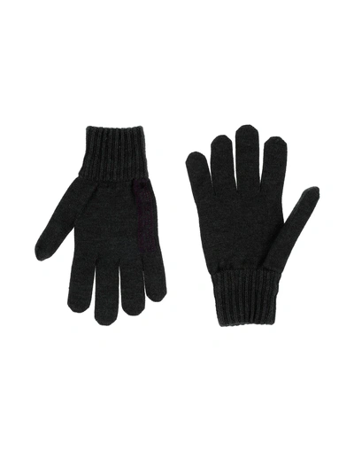 Shop Versace Gloves In Steel Grey