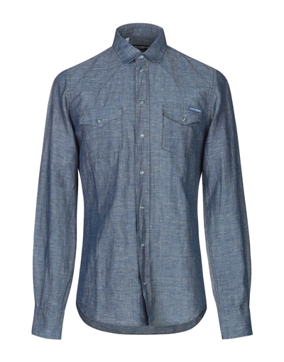 Shop Dolce & Gabbana Denim Shirts In Blue