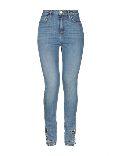 Shop Anthony Vaccarello Denim Pants In Blue