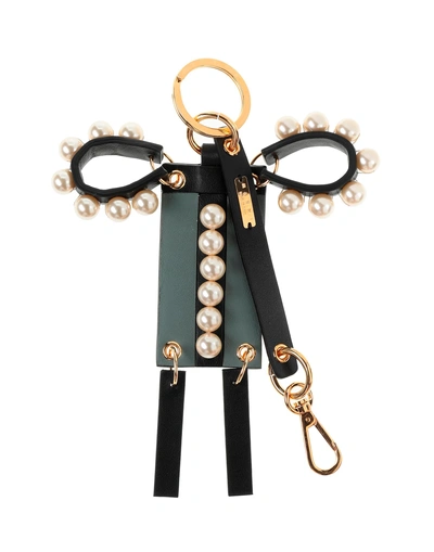 Shop Marni Key Ring In Black