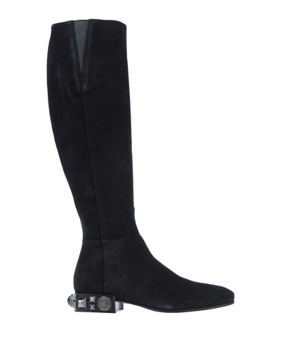 Shop Dolce & Gabbana Woman Boot Black Size 6.5 Calfskin, Polyester, Elastane