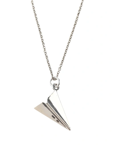 Shop Nove25 Origami Airplane Necklace Necklace Silver Size - 925/1000 Silver