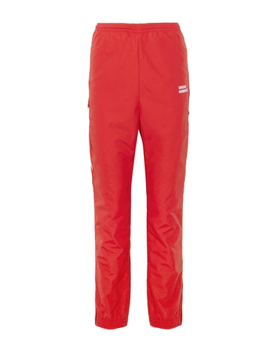 Shop Vetements Casual Pants In Red