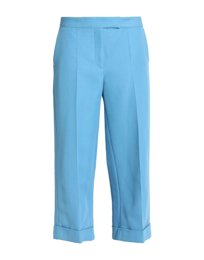 Shop Sandro Casual Pants In Sky Blue