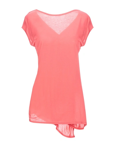 Shop Halston Heritage T-shirt In Coral