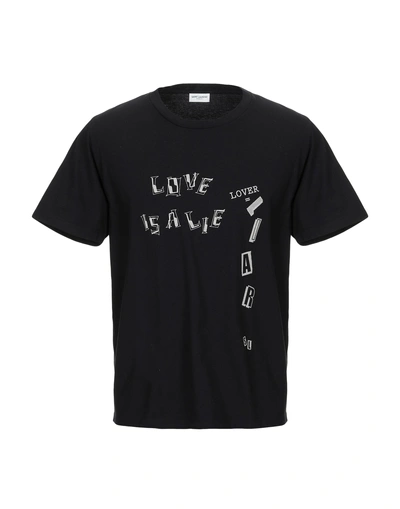 Shop Saint Laurent T-shirt In Black