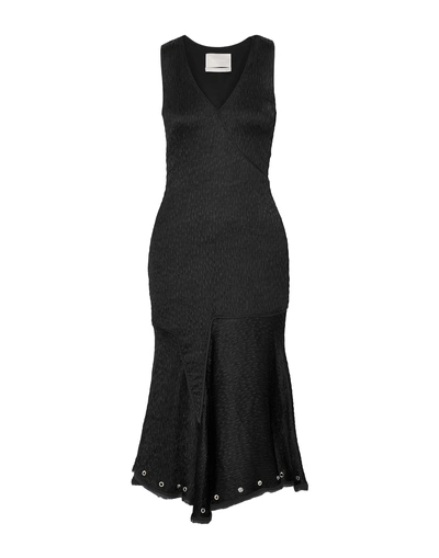 Shop Jason Wu 3/4 Length Dresses In Black