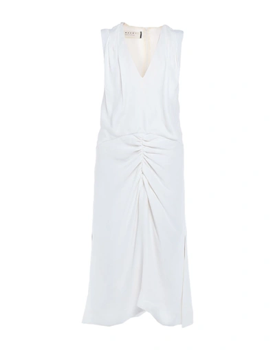 Shop Marni 3/4 Length Dresses In Ivory