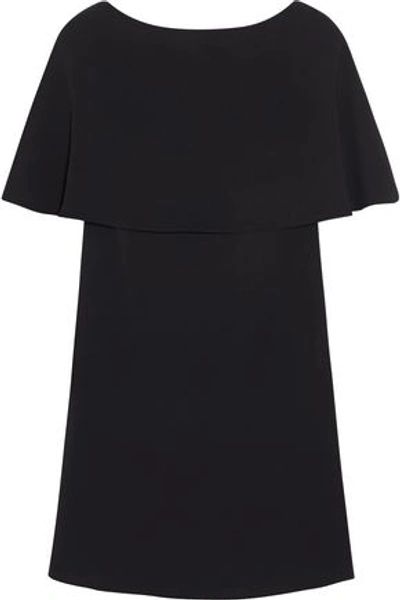 Shop Valentino Woman Silk-cady Mini Dress Black