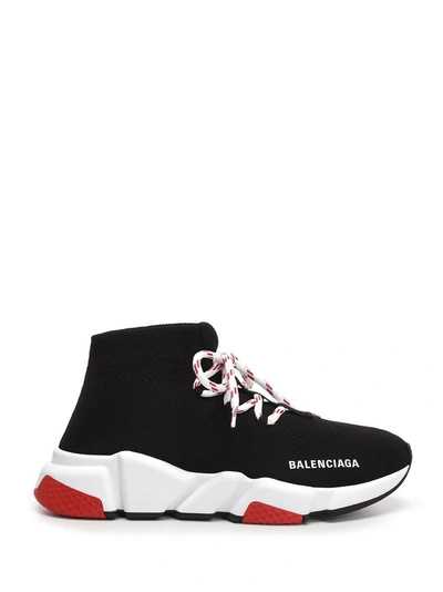Shop Balenciaga Speed Runner Sneakers In Black