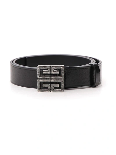 Shop Givenchy 4g Buckle Belt In Black