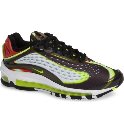 Shop Nike Air Max Deluxe Sneaker In Black/ Volt/ Habanero/ White