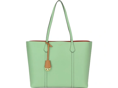 Tory Burch Green Perry Small Triple-Compartment Tote at FORZIERI