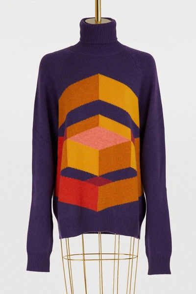 Shop Bottega Veneta Cashmere Turtleneck Sweater In Multi