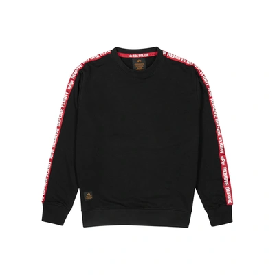 Shop Alpha Industries Rbf Tape Cotton-blend Sweatshirt In Black