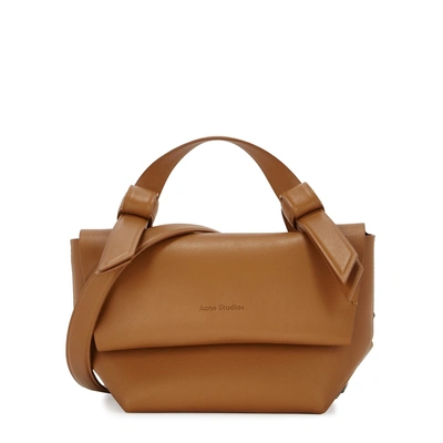 Shop Acne Studios Musubi Milli Tan Leather Cross-body Bag