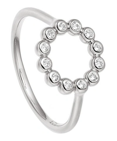 Shop Astley Clarke Silver Stilla Arc White Sapphire Beaded Ring