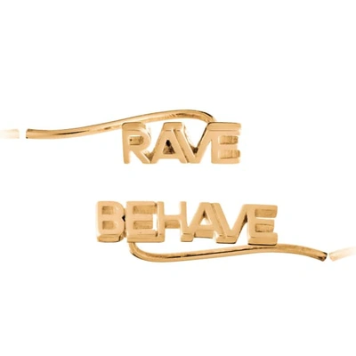 Shop Rachel Jackson London Rave Behave Crawler Earrings Gold