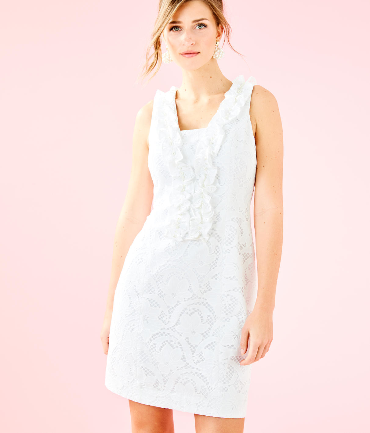 lilly pulitzer white shift dress