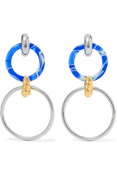 Shop Balenciaga Silver-tone, Gold-tone And Resin Earrings