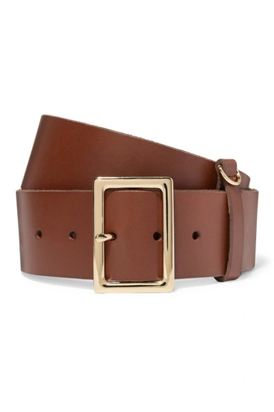 Shop Frame Leather Belt In Brown