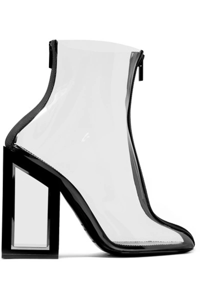 Shop Nicholas Kirkwood Void Two-tone Pvc Ankle Boots In Black