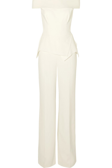 peplum jumpsuit white