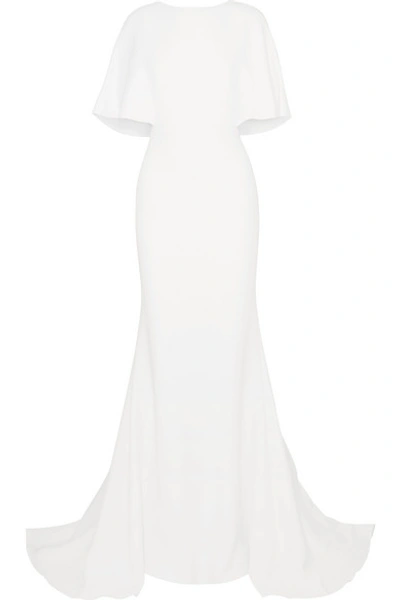 Shop Cushnie Cape-effect Crepe Gown In White