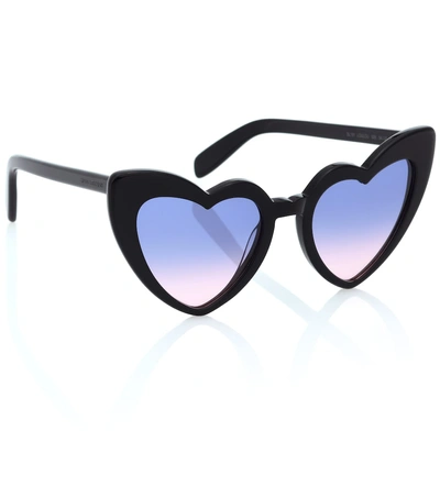 Shop Saint Laurent New Wave 181 Loulou Sunglasses In Black