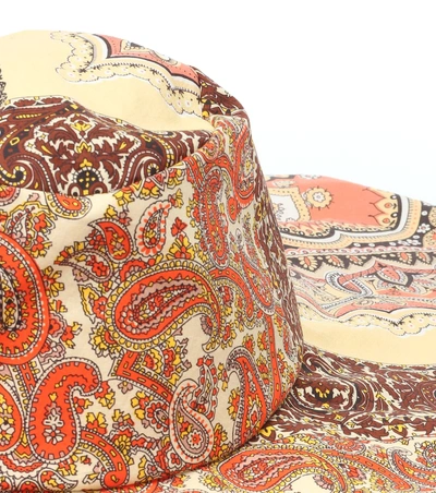 Shop Etro Paisley-printed Cotton Hat In Multicoloured