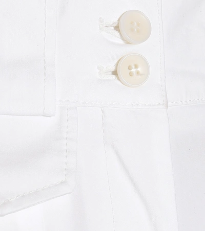 Shop Etro Stretch-cotton Shorts In White