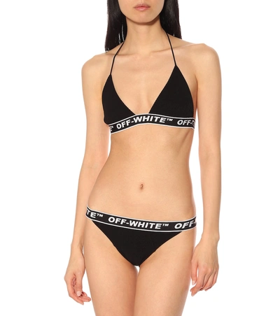 Shop Off-white Logo Bikini In Black