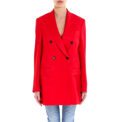 Shop Golden Goose Deluxe Brand Double Breasted Blazer In Red