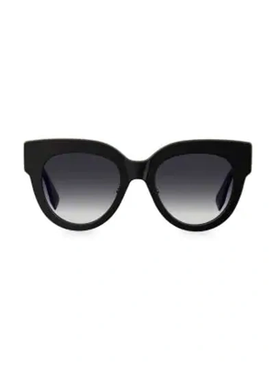 Shop Fendi Women's 51mm Cat Eye Sunglasses In Black