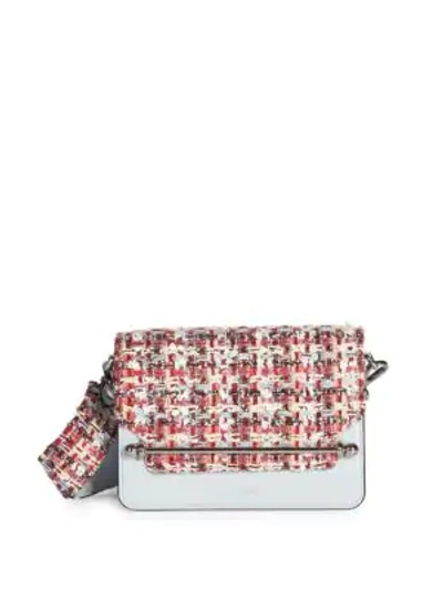 Shop Strathberry Mini East/west Woven Leather Shoulder Bag In Multi