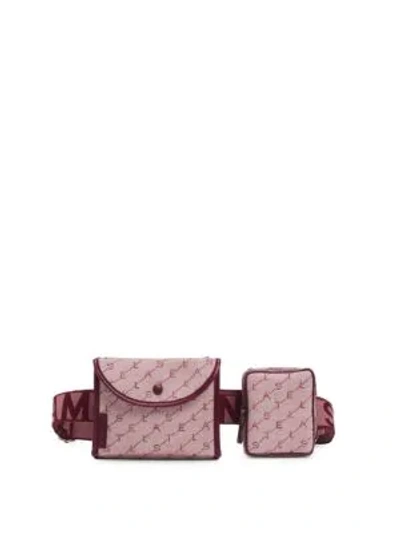 Shop Stella Mccartney Utility Monogram Canvas Belt Bag In Pink
