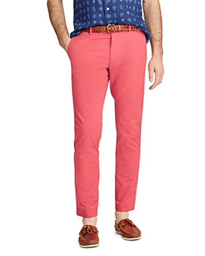 Shop Polo Ralph Lauren Stretch Slim Fit Chinos In Nantucket Red
