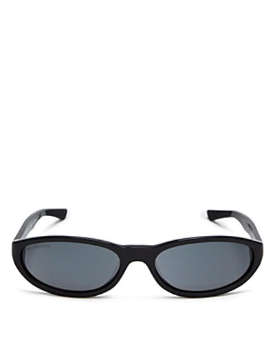 Shop Balenciaga Women's Oval Sunglasses, 59mm In Black/gray