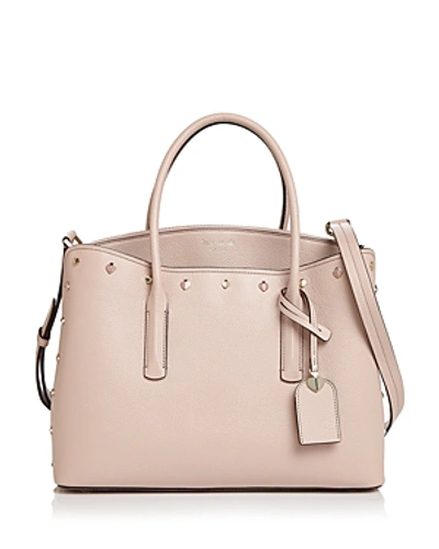 Shop Kate Spade New York Large Studded Leather Satchel In Pale Vellum Pink/gold