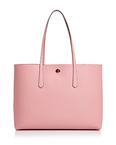 Shop Kate Spade Large Leather Tote Bag In Rococo Pink/gold